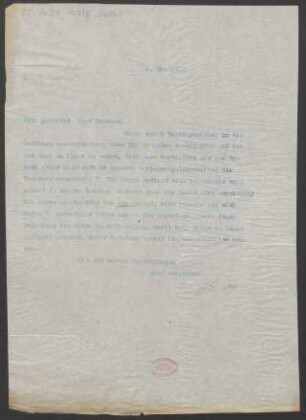 Brief an Hans Dechend : 18.05.1912