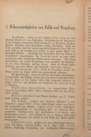 Sehenswürdigkeiten von Fulda und Umgebung