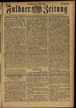 Ausgabe vom Dienstag, den 08. Mai 1894.