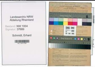 Entnazifizierung Erhard Schmidt , geb. 07.04.1899 (Ingenieur)