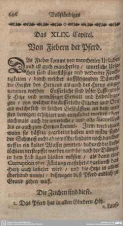 Das XLIX. Capitel. Von Fiebern der Pferd.