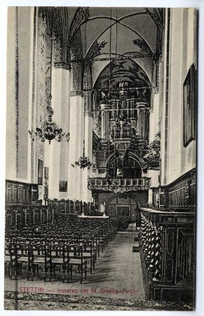 Stettin - Inneres der St. Jacoby-Kirche