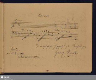 Schmole, Georg;1891 [Noten- und Texteintrag]