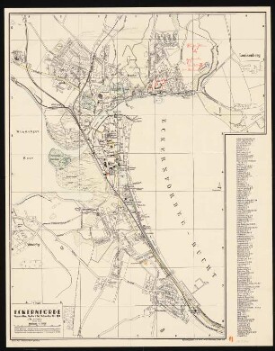 Bebauungsplan Eckernförde: Stadtplan von Eckernförde mit farbigen Einzeichnungen für die Flächennutzung