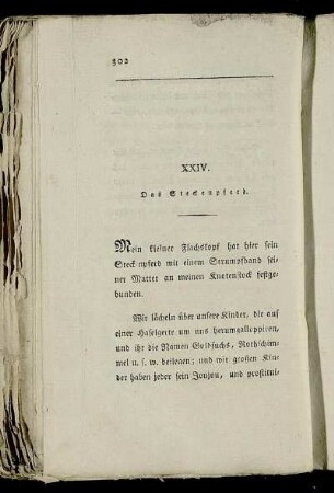 XXIV. Das Steckenpferd.
