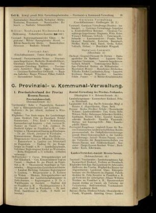 Provinzial- u. Kommunal-Verwaltung