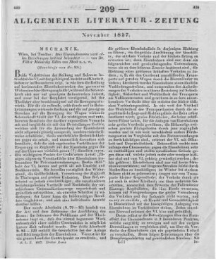 Mekarsky von Menk, V.: Das Eisenbahnwesen nach allen Beziehungen kritisch beleuchtet. Wien: Tendler 1837