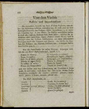 Von den Verbis Passivis und Impersonalibus.