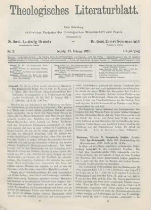 66-68 [Rezension] Bussmann, Wilhelm, Synoptische Studien. Zweites Heft: Zur Redenquelle