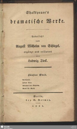 5: Coriolanus. Julius Cäsar. Antonius und Cleopatra. Maaß für Maaß