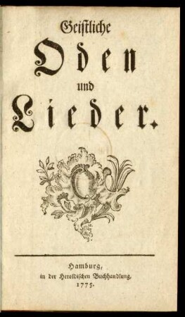 Geistliche Oden und Lieder
