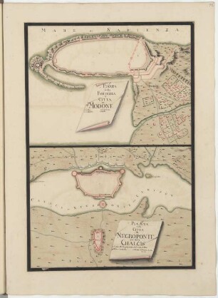 Pianta della Fortezza e Citta di Modone