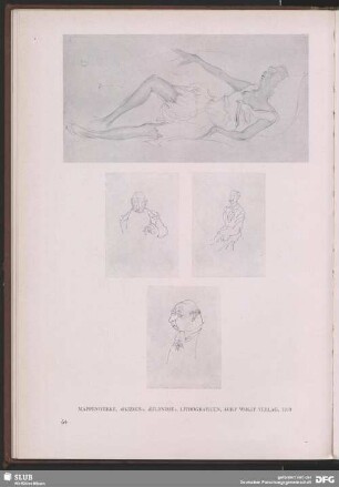 Mappenwerk „Skizzen", „Bildnisse", „Lithographien"