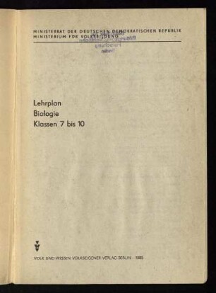 1985: Klassen 7 bis 10