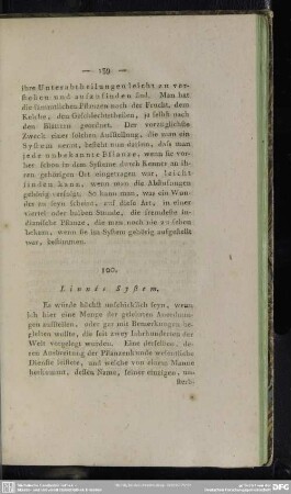 100. Linnés System
