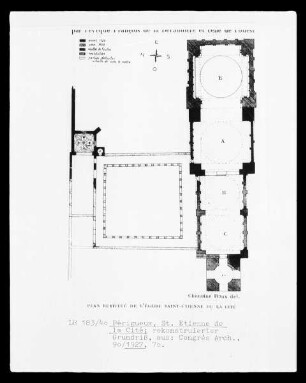 Périgueux: Saint-Etienne-de-la-Cité, Grundriss (Rekonstruktion)