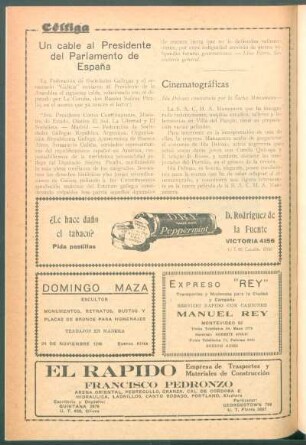 Un cable al Presidente del Parlamento de España