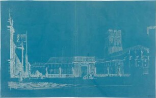 Fischer, Theodor; Köln; Werkbundausstellung, Wandelhalle - Perspektive