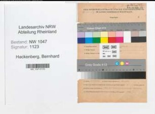 Entnazifizierung Bernhard Hackenberg , geb. 21.07.1896 (Buergermeister)