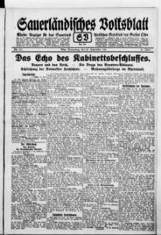 Sauerländisches Volksblatt : aeltester Anzeiger des Sauerlandes : ueber 100 Jahre Heimat- und Kreisblatt im Kreise Olpe : Tageszeitung für Politik, Unterhaltung und Belehrung