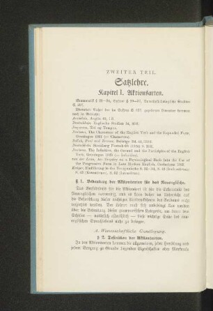 Zweiter Teil. Satzlehre.