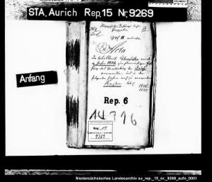 Tabellarische Übersichten der laufenden Kosten der Wiederherstellung der durch die Sturmflut von 1825 beschädigten Wasserbauwerke