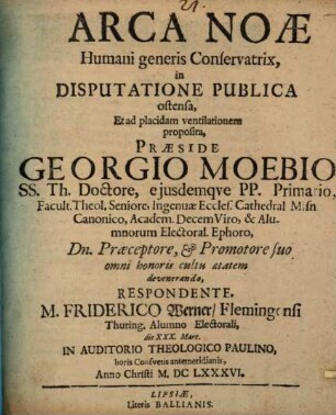 Arca Noae humani generis conservatrix