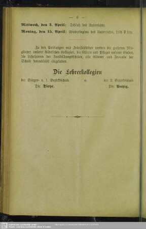 Die Lehrerkollegien