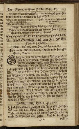 Am ersten Sonntage nach dem Fest der Erscheinung Christi