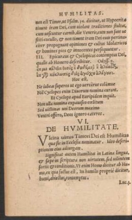 VI. De Humilitate.