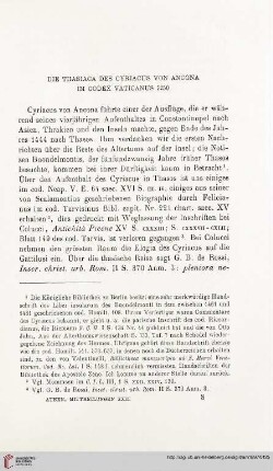 22: Die Thasiaca des Cyriacus von Ancona im Codex Vaticanus 5250