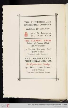 The Fleming Press [Printers of Camera Work]