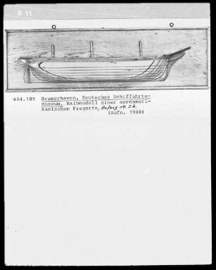 Nordamerikanische Fregatte, Halbmodell, Anfang 19. Jahrhundert