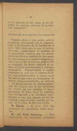 La condición de la familia y los extranjeros