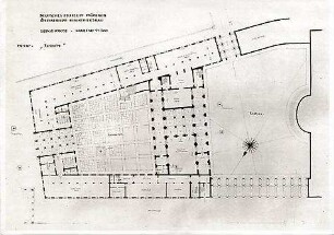 Gsaenger, Gustav; München; "FORUM", Deutsches Museum, Bibliothek - Grundriss EG