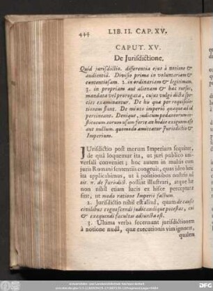 Caput. XV. De Iurisdictione.