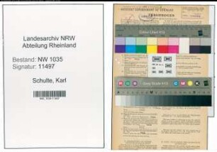 Entnazifizierung Karl Schulte , geb. 04.03.1884 (Markscheider)
