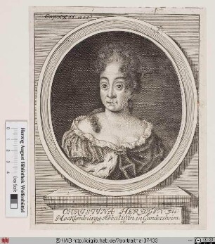 Bildnis Christina, Prinzessin von Mecklenburg-Schwerin, Äbtissin zu Gandersheim