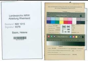 Entnazifizierung Helene Baars , geb. 11.09.1905 ()