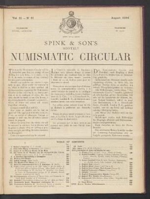 N° 21. August 1894