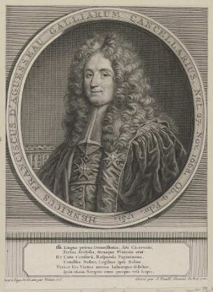 Bildnis des Henricus Franciscus D' Aguesseau