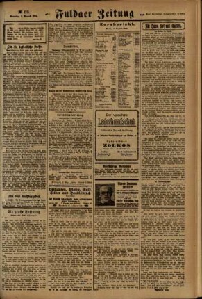 Zweite Ausgabe vom Sonntag, den 05. August 1923.