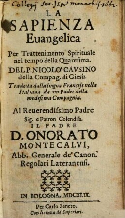 La Sapienza evangelica