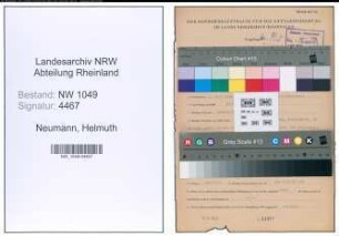 Entnazifizierung Helmuth Neumann , geb. 05.10.1918 (Referendar)