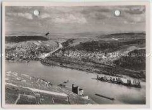 Bingen am Rhein, Bingerbrück, Mündung der Nahe in den Rhein, Mäuseturm