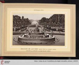 Versailles. Basin de Latone, tapis vert et grand canal
