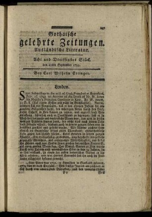 Acht und Dreissigstes Stück, den 21ten September 1793.