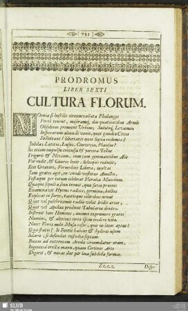 Prodromus Liber Sexti Cultura Florum