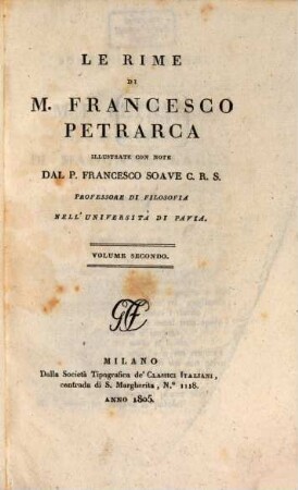 Le rime di Francesco Petrarca. Vol. 2