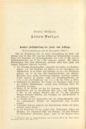 Dritter Abschnitt. Sitten-Polizei